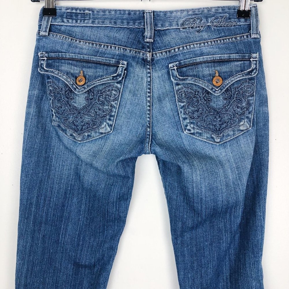 Big Star Sweet Crop Jeans Capri Womens 27 Blue Medium Wash Stretch Denim Cuffed